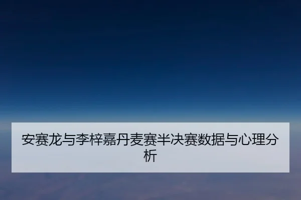 安赛龙与李梓嘉丹麦赛半决赛数据与心理分析